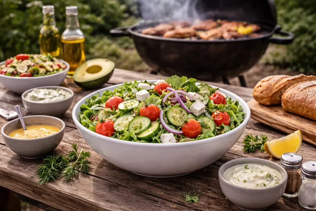 Een goede salade past prima bij de BBQ