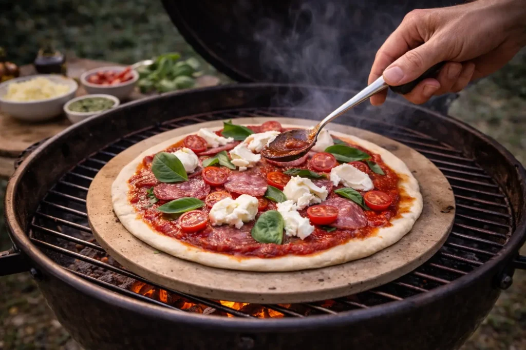 Bak eens een pizza op de barbecue