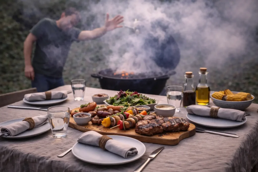 Een rokende bbq is erg vervelend en wil je voorkomen.