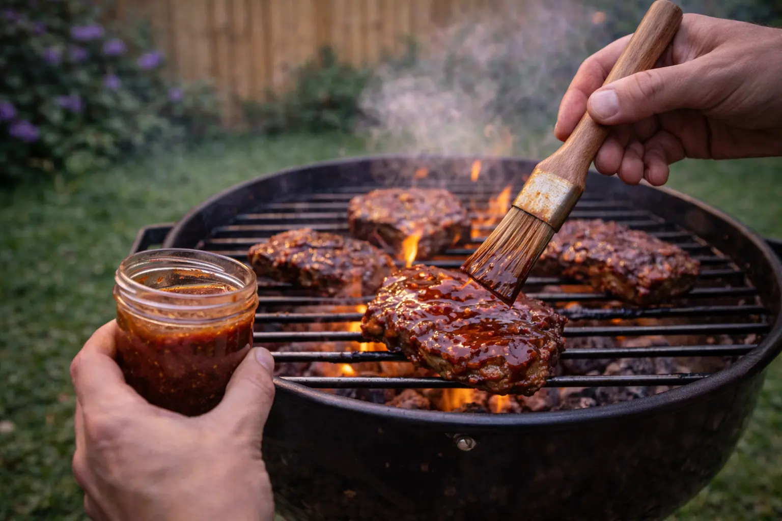 Het vlees glaceren voor een extra smaakvolle touch