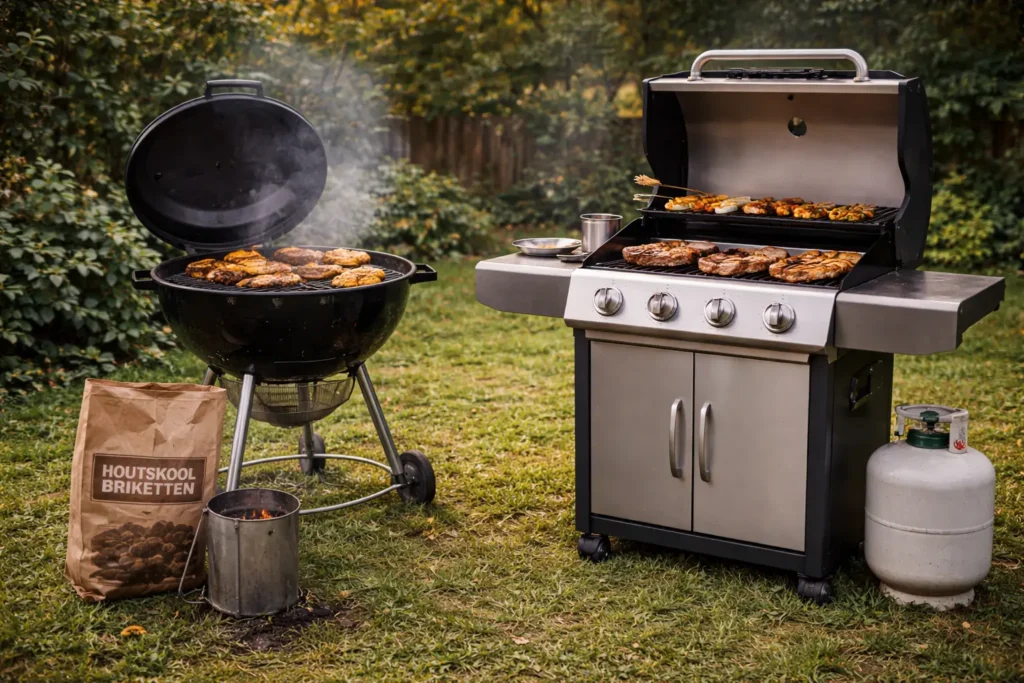 De gasbarbecue is een goed alternatief voor houtskool
