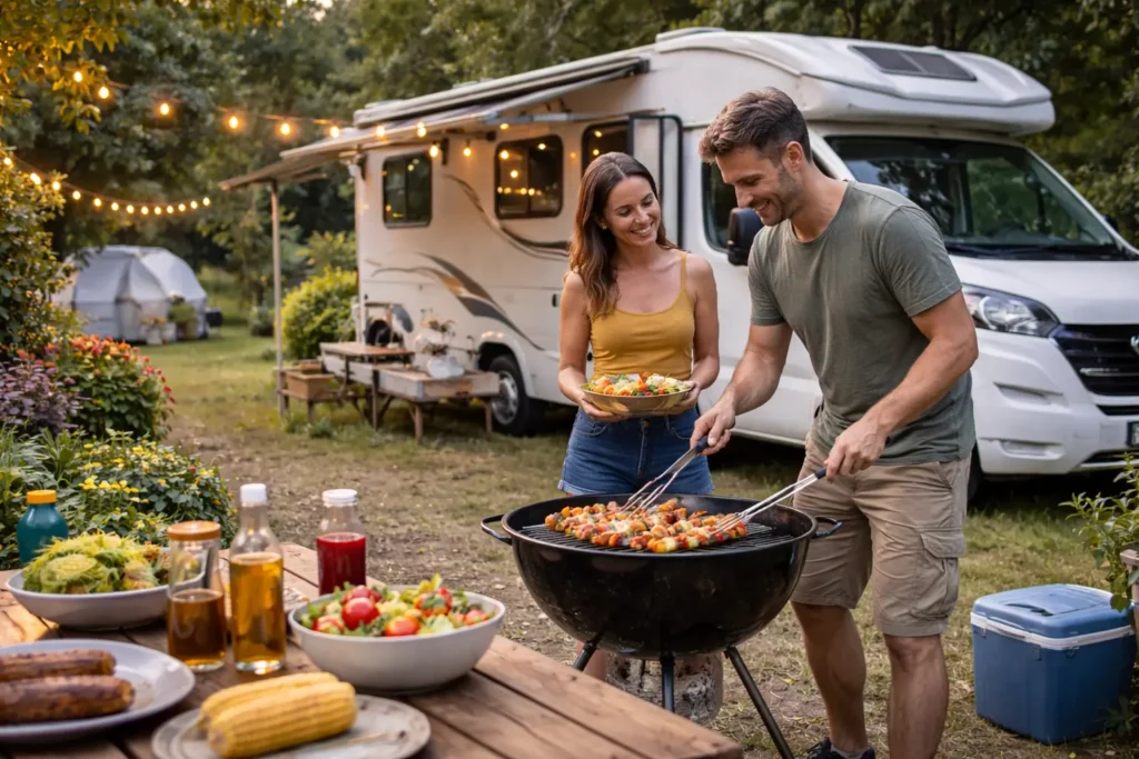 Een BBQ op de camping is echte vrijheid