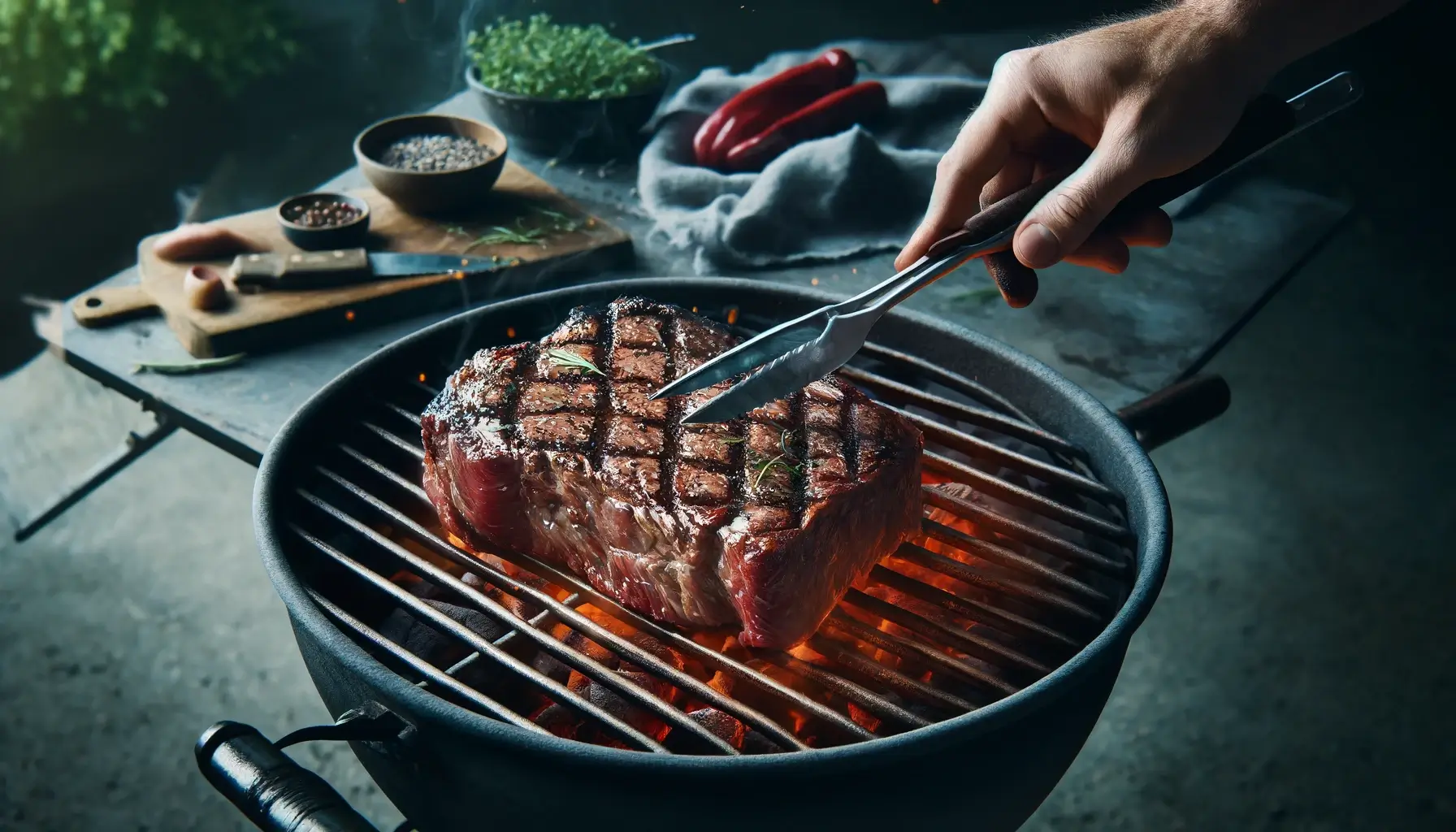 Heerlijk bavette bereidt op de bbq