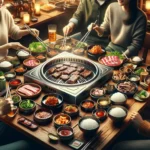 Voorbeeld van een Koreaanse barbecue